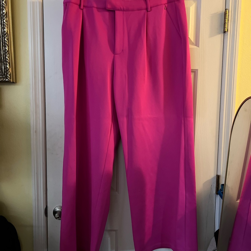 Good American Bold Pink Trousers